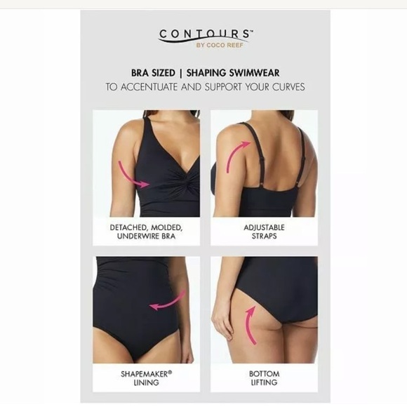 COCO Reef Underwire Slimming One-Piece Swimsuit - Picture 3 of 6